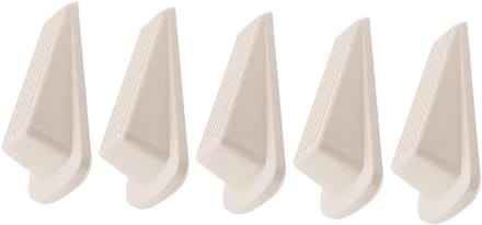 Deurwig Set - Deurstop - Veilig Deuren Open - Antislip Rubber - 5 Stuks - Wit