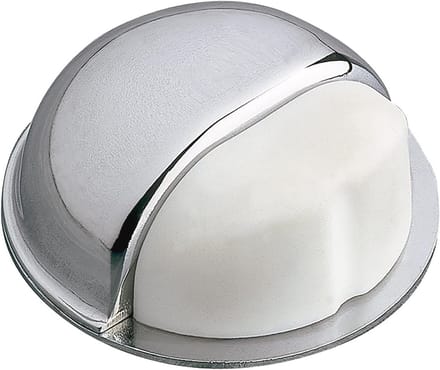 Metalen deurstopper met glanzend chroom afwerking - Ø 50 mm