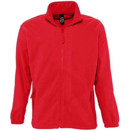 SOLS Volwassen uniseks fleecejack North (Rood)