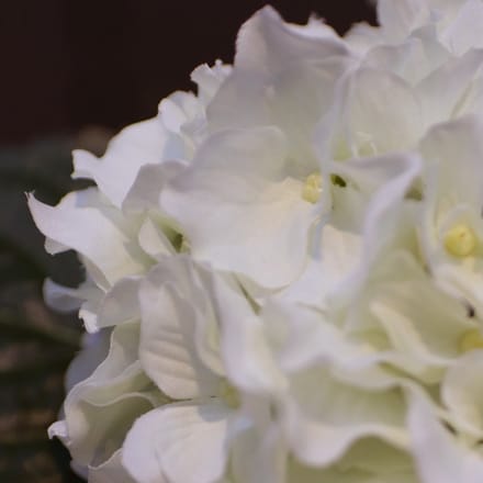 Hortensia kunstplant 40cm creme in pot