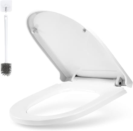 Toiletbril - WC-bril U-D - Badkamer Vernieuwen - Softclose Functie - Standaardmaat - Wit