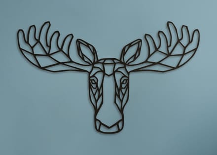 Wanddecoratie Polygon | Eland - XL (50x80cm)