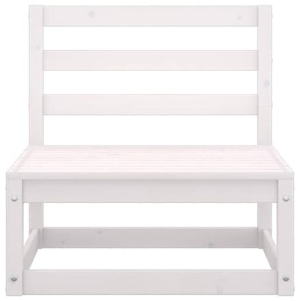 vidaXL - 3-delige - Loungeset - met - kussens - massief - grenenhout - wit