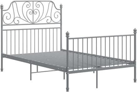 Stevig Metalen Bedframe 120x200 cm Grijs - Duurzaam Incl. Lattenbodem