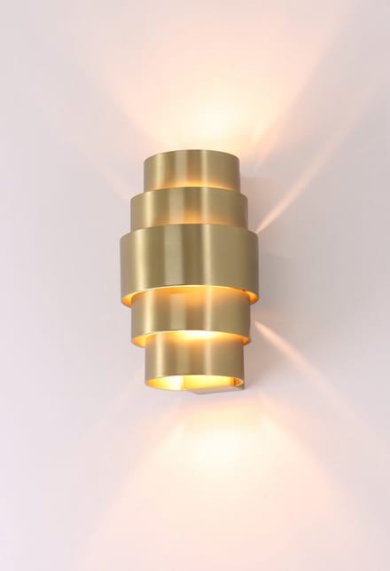 Wandlamp - goud - 2 x G9 - 22cm hoog
