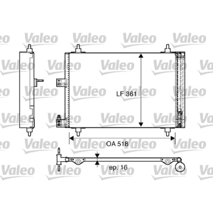Condensator, airconditioning VALEO 817667