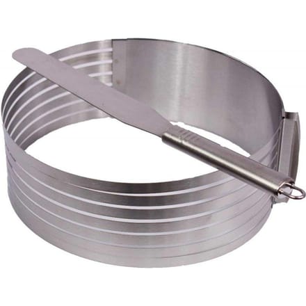 Brunbeste - Reverze Bakvorm - RVS - Verstelbaar - 26-30cm - Inclusief Mes