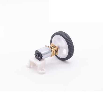 Mini reductiemotor - DC motor - Robot projecten - Met beugel - 3V - Wit