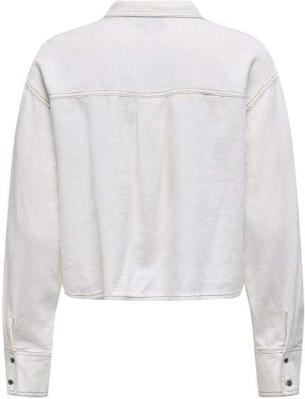 ONLY - ONLCARO L/S LINEN BL CROP SHIRT CC PNT - Dames - Blouses