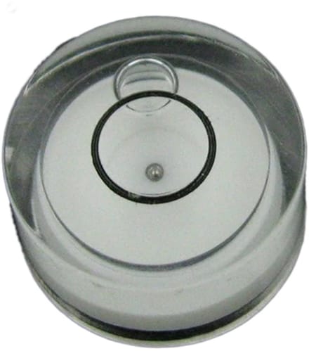DW4Trading Mini Ronde Waterpas van Acrylglas Wit Ø 15x8 mmm