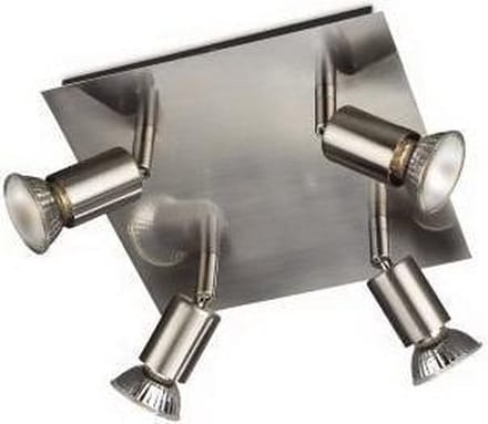 Philips CARREA plate/spiral nickel 4x50W 230V