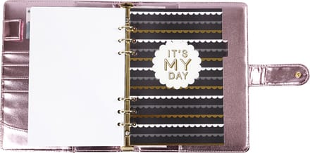Planner / Bulletjournal, roze, afm 19x23,5x4 cm, ringband, 1 stuk