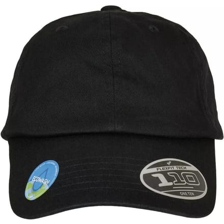 Flexfit 110 Alpha Eco Wassen Unstructured Baseball Cap (Zwart)