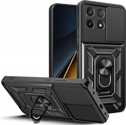 Hoesje geschikt voor Xiaomi Poco X6 Pro - Techsuit Camshield Back Cover - Zwart