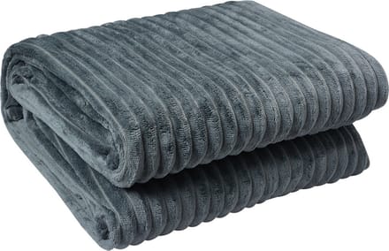 Clayre & Eef Plaid 180x200 cm Grijs Polyester