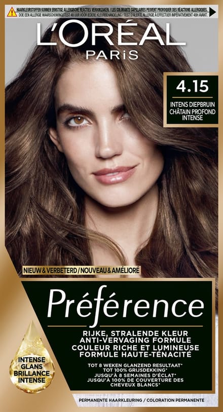 L'Oréal Paris Préférence Kastanje Middenbruin 4 - Permanente Haarkleuring