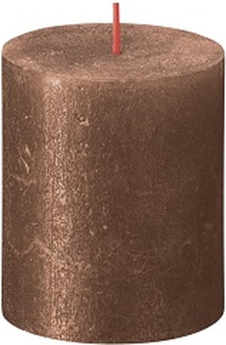 x4 Bolsius Shimmer rustiekkaars 80/68 Copper