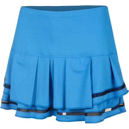 Lucky in Love Long Pleat Tier Rok Dames-Blauw,Zwart