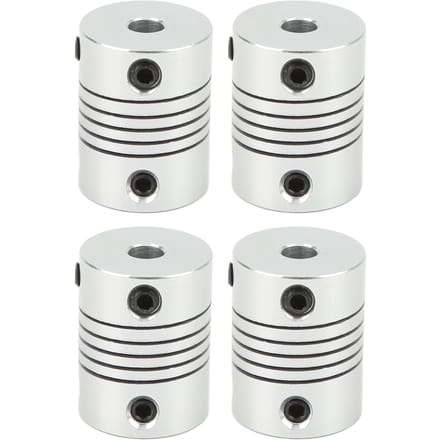 4 Stuks 5-5mm Askoppeling Aluminiumlegering Flexibele Koppelingen Koppelaar voor 40MM Diameter Water Duwer Modificatie white