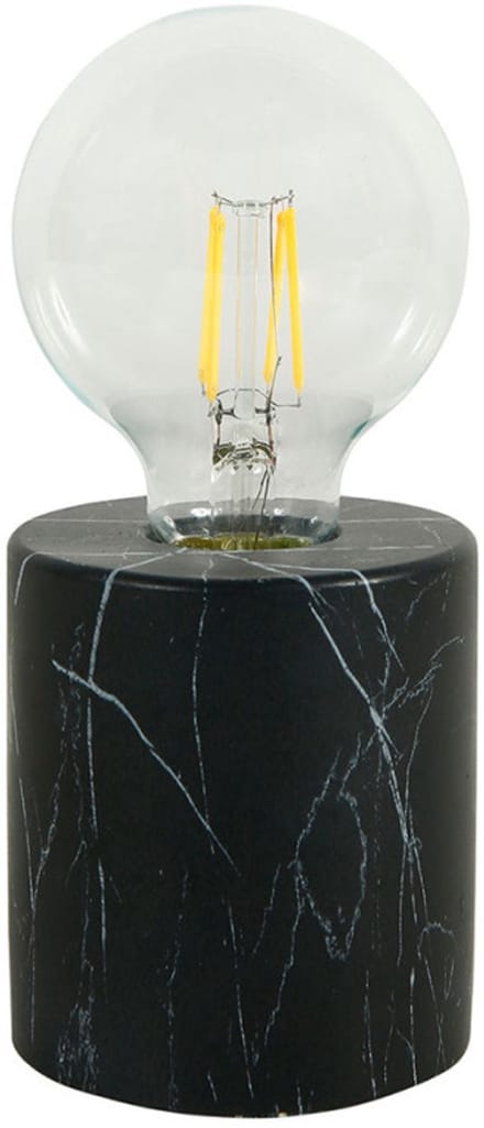 Ostaria Tafellamp - marmerlook - zwart - cement - E27 - 18 cm