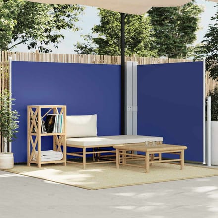 vidaXL - Windscherm - uittrekbaar - 140x1000 - cm - blauw