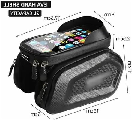 Fietstas Bovenbuis - Frame Tas - Fietsen Opslag - Touchscreen Compatibel - Normaal - Mat Zwart