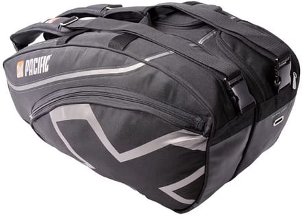 Pacific X Tour Pro Racketbag XL Uitvoering : Zwart/Chrome