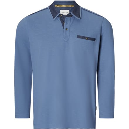 Babista herren Poloshirt Met Lange Mouwen - 64/66 - blauw - Plus Size