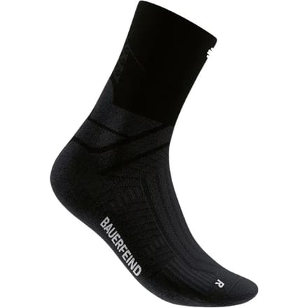 Bauerfeind Run Performance Mid Cut  Hardloopsokken Heren-zwart