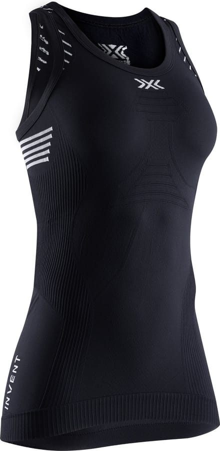 X-Bionic Invent 4.0 Mouwloos Sportshirt Dames Opal Black/Arctic White - XS
