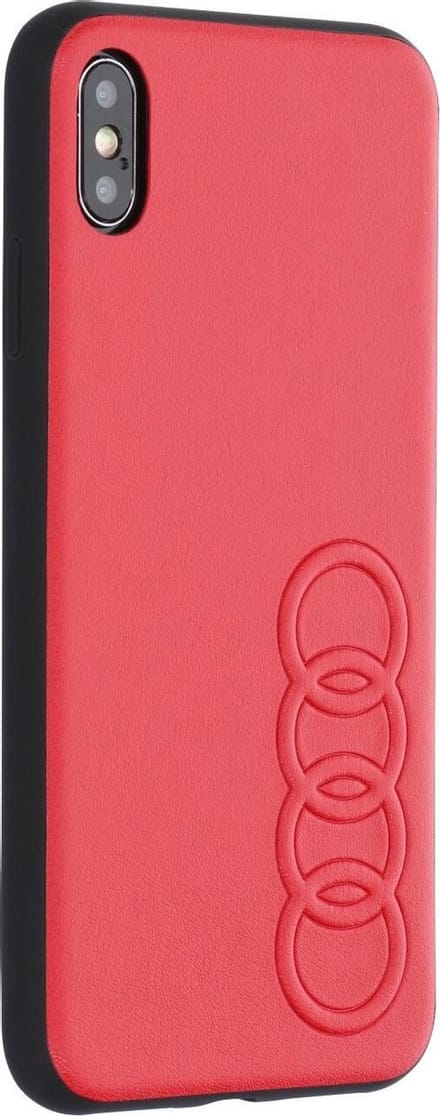 iPhone Xs Max Backcase hoesje - Audi - Effen Rood - Kunstleer