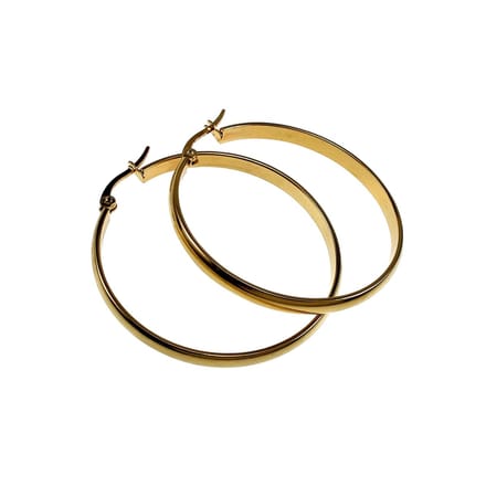 ∅40mm x 4mm Oorringen Dames - Verguld RVS - Oorbellen