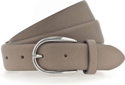 Vanzetti Leren Riem Classics 30mm Cambered Leather Belt W75 Taupe Grijs