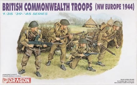 Dragon Modelbouwpakket Militaire voertuigen - 6055 British Commonwealth Troops - NW Europe 1944 Plastic - 1:35 - Modelbouw