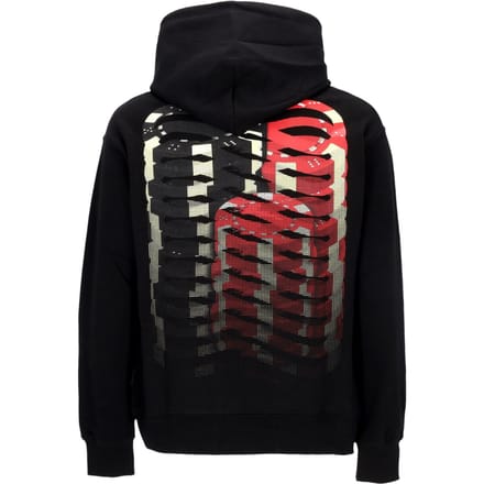 Lichtgewicht herensweatshirt met capuchon Ribben Blinde capuchon zwart