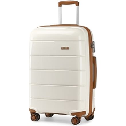 Beige koffer van Kono: 1 / Handbagagekoffer