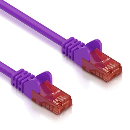 Cat 6 | U/UTP | Netwerkkabel | Patchkabel | Internetkabel | 10 Gbps | 2 meter | Paars | Allteq