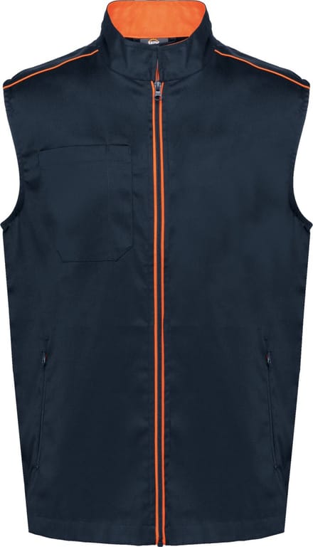 WK. Designed To Work Gilet Day To Day WK6148 - Navy / Fluorescent Orange - M