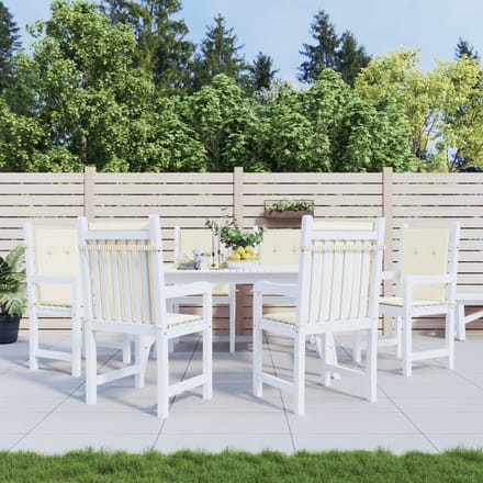 vidaXL - Tuinstoelkussens - 6 - st - 100x50x3 - cm - oxford - stof - crèmekleurig