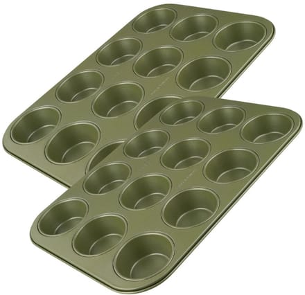 Set van 2 Muffinvormen 12 holtes 38 x 26 cm Zenker Green Vision