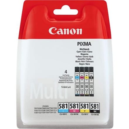Canon Inktcartridge CLI-581 C/M/Y/BK 4-kleuren Multipack