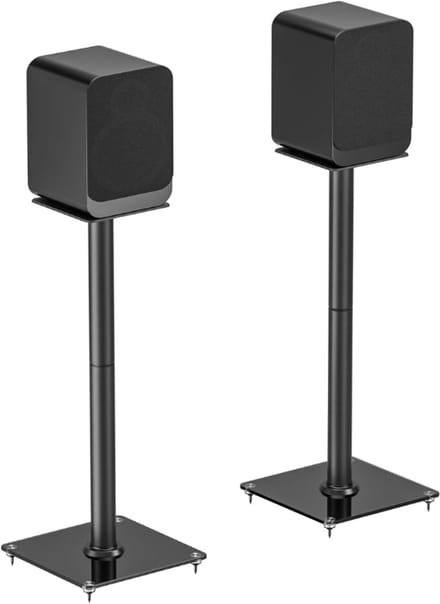White-Label® Luidspreker Standaard - Speaker Vloerstandaard - Extra Stevig - Zwart