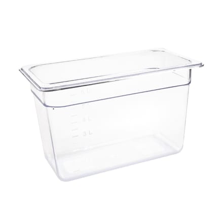 Vogue polycarbonaat bak transparant GN 1/3 200mm