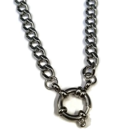 Dames Bedelketting - Stalen gourmetschakel - 40cm - 5mm - charms