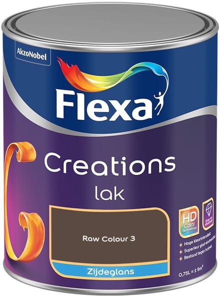 Flexa - Creations Lak Zijdeglans - Raw Colour 3 - Mengverf - 750 Ml