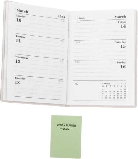 Weekplanner 2025 Pocketformaat Hardcover - Schema Agenda voor Thuis en Kantoor