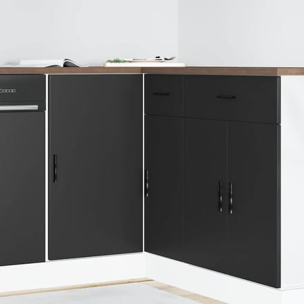 vidaXL - Onderkast - Lyon - bewerkt - hout - zwart