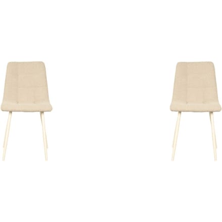 LABEL51 - Eetkamerstoel Nino - Beige - 45x54x89cm - Set van 4