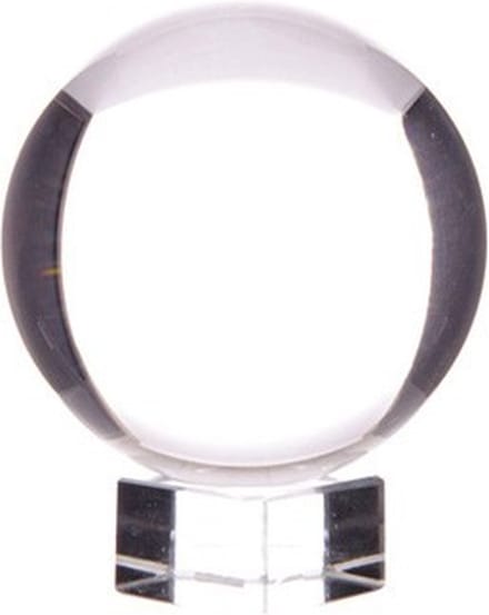 Kristallen Bol op Glazen Sokkel - 30 mm