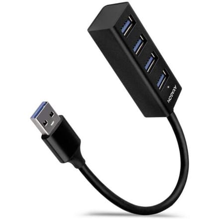 AXAGON HUE-M1A Mini Hub HUE-M1A USB-hub 4 poorten USB-A USB 3.0 5 GBit/s Zwart